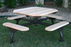 Natural Wood Picnic Table