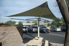 Picnic bench umbrella